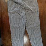 Jones New York Women's Navy and White Pinstripe Cropped Pants Photo 3