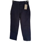 Everlane NWT  Sz 2 The Organic Straight Leg High Rise Pant in Navy Blue Photo 1