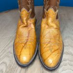 Tony Lama Vintage  Black Label Marble Leather Tan Western Cowboy Boots Women’s 6 Photo 5
