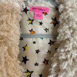 Betsey Johnson  Cream Fuzzy Vest with Star Lining Photo 2