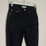 RE/DONE Originals 90s High Rise Ankle Crop in Jet Black With Rips Size 25 Photo 2