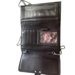 Brighton ‎ Vintage Y2k Crocodile Embossed Leather Clutch Wallet W Chain Photo 4