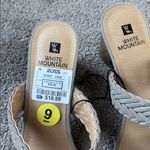 White Mountain  Eve Gray Suede Braided Wedge Sandals SIZE 9M Photo 1