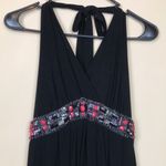 White House | Black Market  Women’s Baby Doll Beaded Bodice Black Halter Dress Photo 1