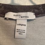 Daily Ritual Tie Dye Rolled Sleeve Lightweight Sweatshirt Gray Size XXL Photo 5