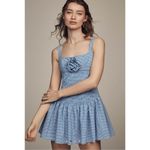 Maeve  Smocked Rosette Drop-Waist Mini Dress-NWT Photo 1