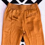 Haider Ackerman Satin Straight Leg Elastic Waist Trousers Size 36 Orange Photo 7