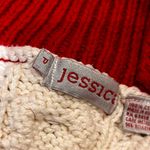 VTG 80s V Neck Collared Academia Collegiate Cable Knit Sweater S Varsity Tennis Red Photo 5