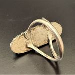 Vintage Unsigned Handcrafted Sterling Silver Oval Turquoise Ring Size 4 4g. Blue Photo 10