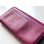 Michael Kors Plum Leather Long Wallet with Gold Name Plate Photo 6