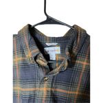 Carhartt  Relaxed Fit Plaid Cropped Long Sleeve Button Down Shirt‎ Size XL Photo 3