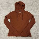 Smartwool  Hoodie Womens XS Waffle Knit Pecan Brown LS Merino Wool Blend Shirt Photo 0