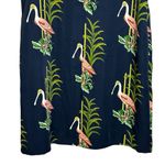 Ann Taylor‎ Sheath Midi Dress Roseate Spoonbill Flamingo Novelty Bird Print 16 Blue Photo 5