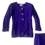 Bill Alvira Wool Skirt Suit Purple Size 8 Photo 3