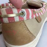 Sperry Top Sider Angelfish Boat Shoes Women 6 Leather Cream Pink Nautical Flats Photo 9