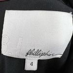 3.1 Phillip Lim  Cocktail Dress Black Silk Sleeveless Sheath Pleated‎ Bodice Sz 4 Photo 4