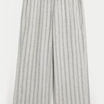 Hollister  Striped Wide-Leg Pants Grey/Green Size Large Photo 0