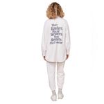 Sundry  WOMEN'S MORE SUNDAYS SHACKET IN OYSTER size S/M oversized Photo 1