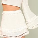 Skylar + Madison White Mini Pom Pom Skirt - Size XS Photo 2