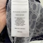 Laundry by Design ⭐️ Navy Blue & White Chain Printed Button Down Dress Size 6 EUC Photo 4