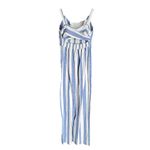 Japna  pinstripe cotton jumpsuit with criss cross back Photo 5