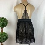 Victoria's Secret Victoria’s Secret Black Lace Sheer Teddy Short Sleep Dress M NEW Photo 1