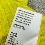 Anthropologie  Honore Open Weave Wool Blend Sweater Yellow Small Slouchy V Neck Photo 11