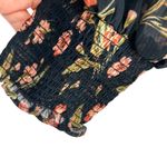 1. State Floral High Neck Sheer Sleeve Blouse Black Pink Green Size Medium Photo 7