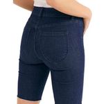 Free People So Chic Denim Biker Frayed Hem Shorts Photo 2