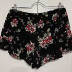 Urban Outfitters Black floral scalloped shorts Photo 2