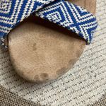 Toms  Sienna Diamond Print Woven Crisscross Strap Cork Wedge Sandals Size 8.5 Photo 13