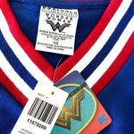 DC Comics  Wonder Woman Blue Striped V Neck Retro Pullover Sweater Size XS Photo 4