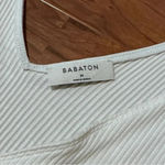 Babaton  ARITZIA Lido Bodysuit One Piece White Sleeveless Thong Ribbed Medium Photo 4