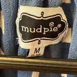 Mud Pie Blue White Geometric Blouse Sleeveless M Photo 6