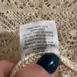 Pink Rose  Cream‎ Crochet Scoop Neck Pullover Sweater Womens Large Feminine Boho Photo 8