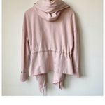Young Fabulous and Broke Blush Pink Open Front Hoodie Sweater Jacket Photo 2