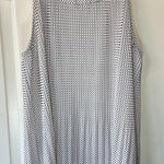 Adrianna Papell Printed Pleated Halter Top Polka Dot White Black Womens Small Photo 0