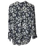 Stillwater Button Down Shirt Abstract Butterfly Print Blue Size M Photo 1