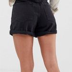 VERO MODA Black High Waist Denim Mom Shorts Photo 1