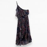 Adelyn Rae  Angie Dress One Shoulder Velvet Floral Ruffle XS New With Tags Photo 2