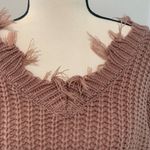Love Tree | mauve lilac colored crop fringe sweater Photo 5