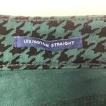 Charter Club  Lexington Straight Dark Green Houndstooth Pants Size 6 Photo 6