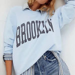 Free People  Retro Brand Brooklyn Crew Sweatshirt Photo 0