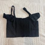 Anthropologie Maeve medium off the shoulder smocked linen crop top TS 2711 Photo 6