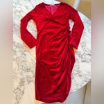 NWOT Guberry Elegant Red Velvet Wrap Dress Women’s Sz L Size L Photo 1