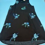 Calvin Klein Shift Knee Length Blue Embroidered Floral Dress Size 12 Photo 4