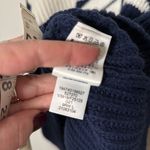 Land’s End sweater cotton wool blend snowflake crew neck long sleeve Large Blue Photo 3