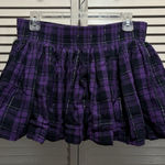 PINK - Victoria's Secret  Mini Skirt Plaid Purple/Black Size Large Logo Lined Pocket Photo 0