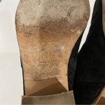 Vince Black Suede Chukka Pull On Ankle Heeled Booties Size 7 Photo 8