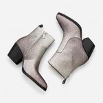 Michael Kors Harlow Silver Glitter Western Boots – Disco Cowgirl Glam (Size 6.5) Photo 1